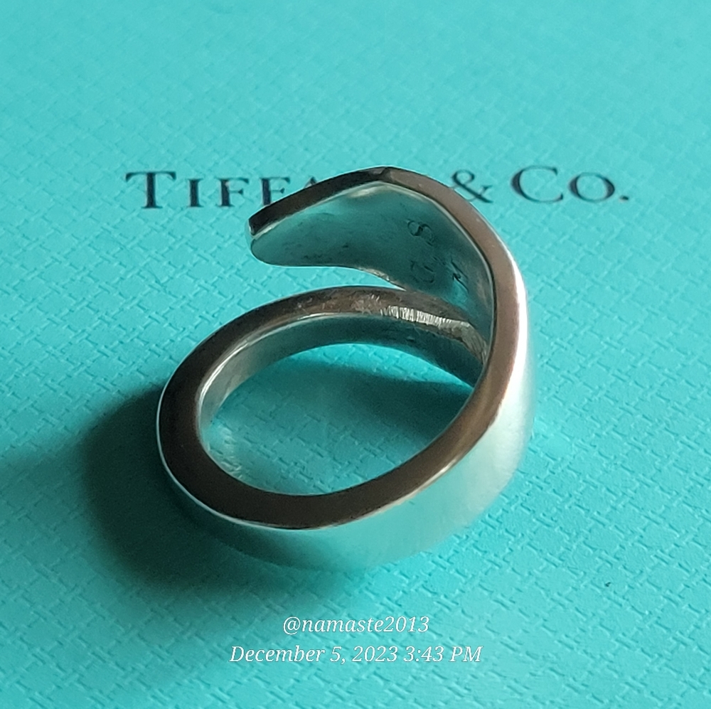 1912 Tiffany & Company Clinton Spoon Ring in Sterling Silver Luxury #56 - Picture 8 of 17